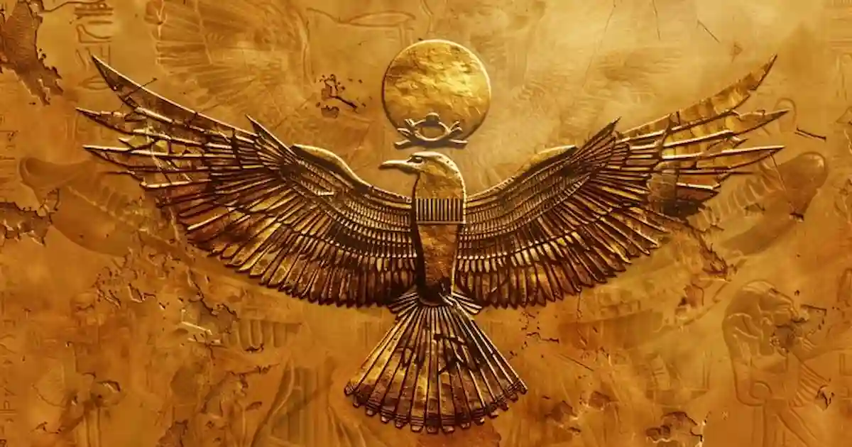 supreme egyptian god ra sun disk.