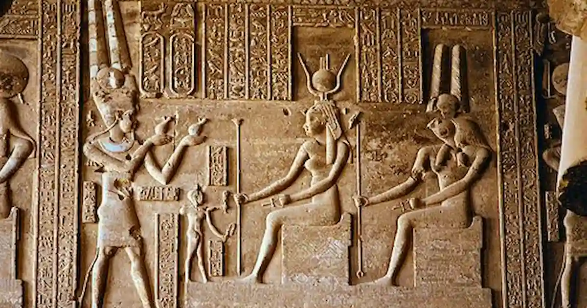 hathor temple dendera relief.